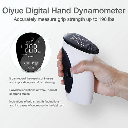 Grip Strength Trainer, Grip Strength Tester Hand Grip Exerciser Auto Capturing Digital Hand Dynamometer - ROYAL TRENDS Build hand strength and track progress with our Grip Strength Trainer. Our Grip Strength Tester features an auto-capturing digital hand dynamometer for accurate results. Perfect for athletes, rehab patients, or anyone looking to improve grip strength. Expertly designed for effective hand exercise. 