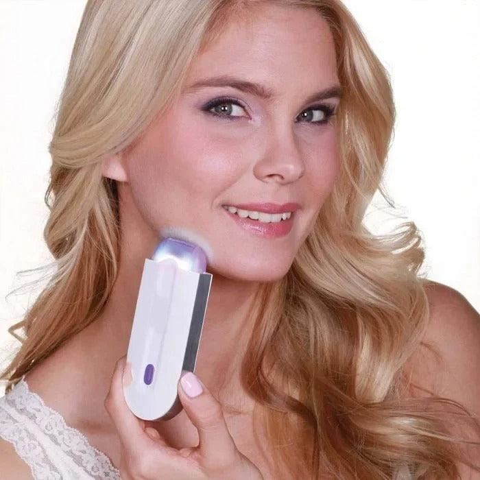 Professional Painless Hair Removal Kit Laser Touch Epilator USB Rechargeable Women Body Face Leg Bikini Hand Shaver Hair Remover - ROYAL TRENDS Experience painless hair removal with the Professional Laser Touch Epilator. This USB rechargeable device is designed for use on the body, face, legs, bikini area, and hands. Say goodbye to painful waxing and shaving and hello to smooth, hair-free skin. 