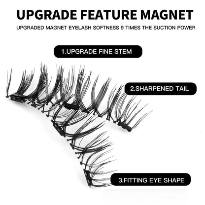 Magnetic Lashes Curler Set Long BLACK Professional Premium Reusable 3D False Eyelashes Sexy Alluring - ROYAL TRENDS Achieve a stunning and bold look with our Magnetic Lashes Curler Set. This professional premium set includes long black 3D false eyelashes that are reusable and easy to apply with the included magnetic curler. Get alluring lashes in no time without the hassle of traditional glue-on lashes. 