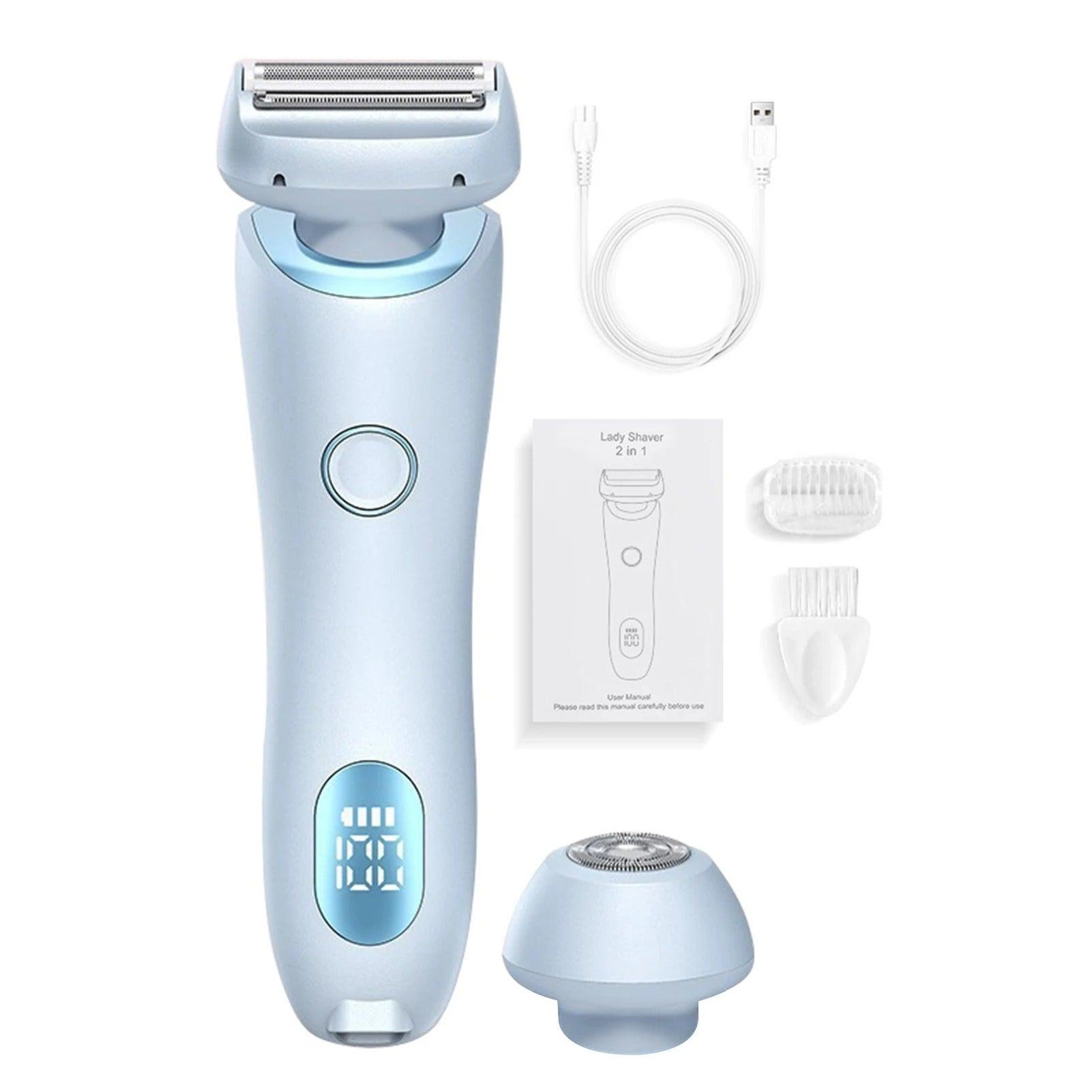 2 In 1 Electric Hair Remover For Women Epilator Bikini Trimmer Face Shavers Hair Razors For Underarms Legs Ladies Body Trimmer - ROYAL TRENDS Effortlessly remove unwanted hair with our 2 in 1 Electric Hair Remover. Use as an epilator or bikini trimmer for precise hair removal on your face, underarms, legs, and body. With its gentle yet effective design, this is the perfect addition to any woman's beauty routine. 