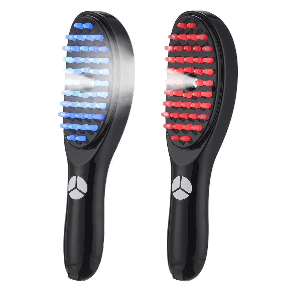 Electric Spray Massage Comb Hair Growth Vibration Head Massager Brush LED Anti Hair Loss Scalp Liquid Medicine Atomizing Comb - ROYAL TRENDS This Electric Spray Massage Comb is designed to promote hair growth and prevent hair loss. With vibration technology, it provides a soothing scalp massage while also atomizing liquid medicine for maximum absorption. LED lights add an extra touch of relaxation. Say goodbye to hair loss and hello to healthy, beautiful hair. 