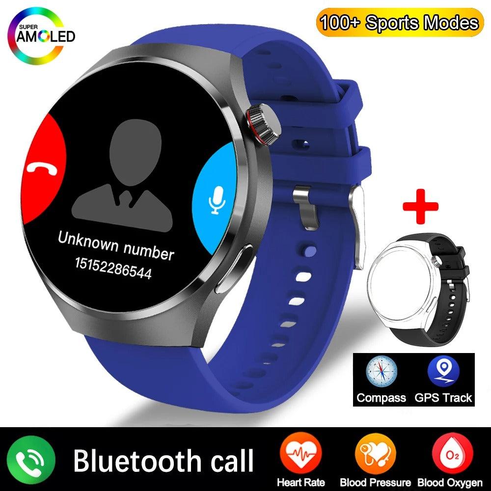 New GPS GT4 Pro NFC Smart Watch Men 360*360 AMOLED HD Screen Heart rate Bluetooth Call IP68 Waterproof Man Smartwatch For HUAWEI