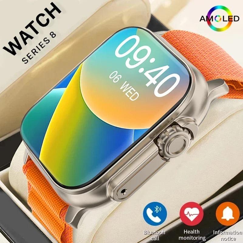 2024 T900 Ultra 2 Smart Watch Men 49mm Series 8 2.3 "AMOLED Screen NFC Compass Waterproof For Apple Watch IWO Ultra 8 Smartwatch - ROYAL TRENDS Stay connected and in style with the 2024 T900 Ultra 2 Smart Watch for men. Featuring a 49mm Series 8 2.3" AMOLED screen, NFC technology, and a built-in compass, this waterproof smartwatch is perfect for the active individual. Compatible with Apple Watch and IWO Ultra 8, stay on top of your game with this sleek, high-tech accessory. 