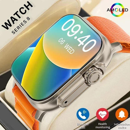 2024 T900 Ultra 2 Smart Watch Men 49mm Series 8 2.3 "AMOLED Screen NFC Compass Waterproof For Apple Watch IWO Ultra 8 Smartwatch - ROYAL TRENDS Stay connected and in style with the 2024 T900 Ultra 2 Smart Watch for men. Featuring a 49mm Series 8 2.3" AMOLED screen, NFC technology, and a built-in compass, this waterproof smartwatch is perfect for the active individual. Compatible with Apple Watch and IWO Ultra 8, stay on top of your game with this sleek, high-tech accessory. 