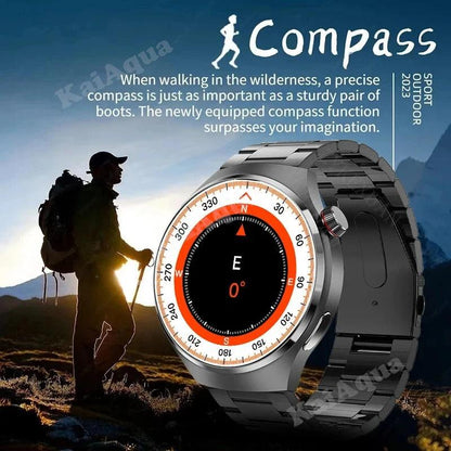 New GPS GT4 Pro NFC Smart Watch Men 360*360 AMOLED HD Screen Heart rate Bluetooth Call IP68 Waterproof Man Smartwatch For HUAWEI