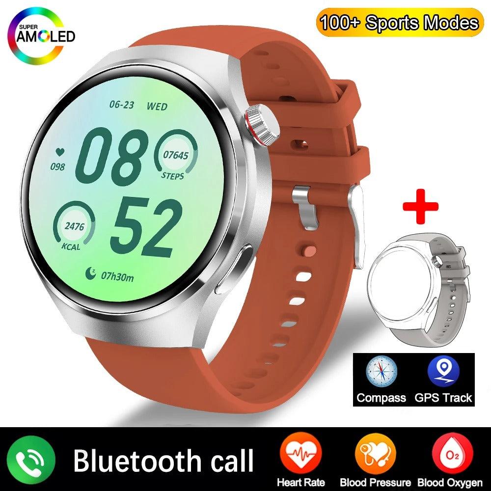 New GPS GT4 Pro NFC Smart Watch Men 360*360 AMOLED HD Screen Heart rate Bluetooth Call IP68 Waterproof Man Smartwatch For HUAWEI